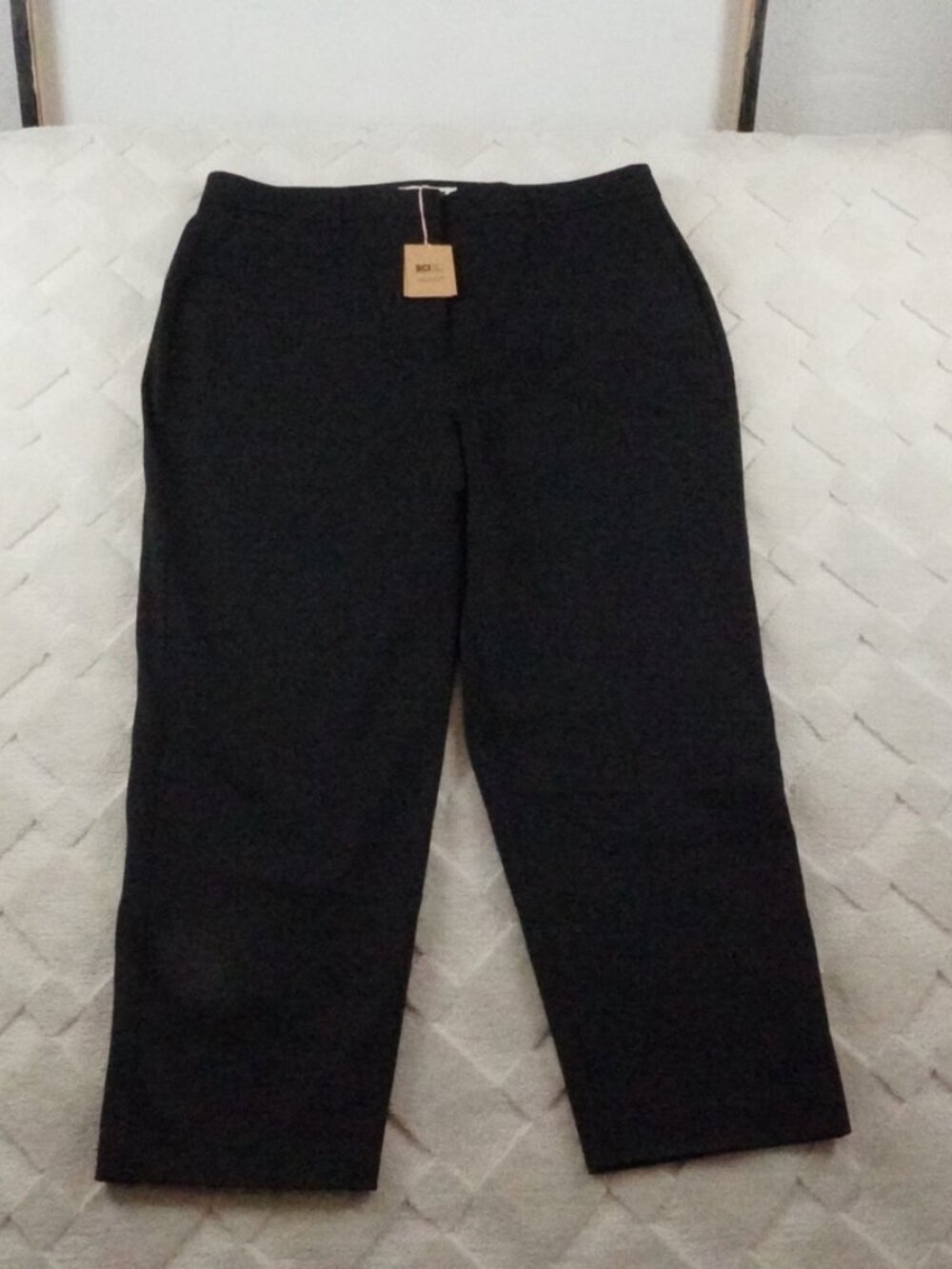 Boden Kew Bi-Stretch Trousers Womens 16-18 Black Preppy